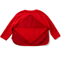 Carleen Patchwork Wrap Jacket in Red