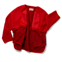 Carleen Patchwork Wrap Jacket in Red