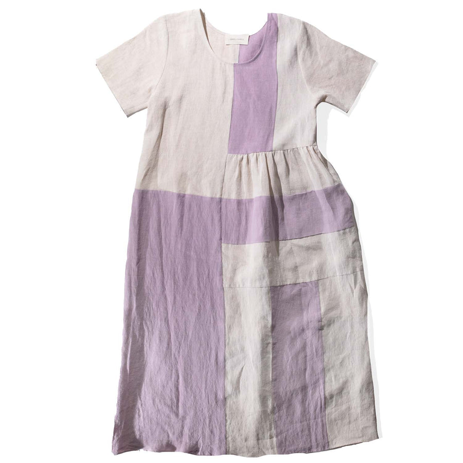 Correll Correll Becky Long Dress in Natural/Lilac