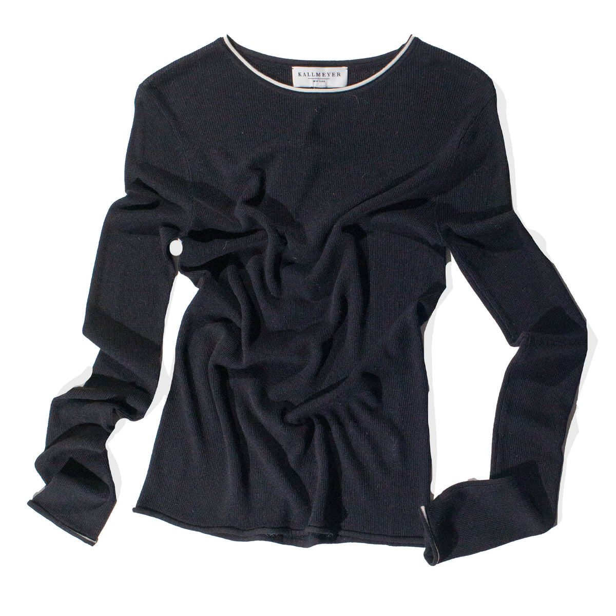 【新品】KALLMEYER カルメイヤー　Cierra Waffle Knit Kallmeyer Cierra Waffle Knit in Black/Cream – JUDITH