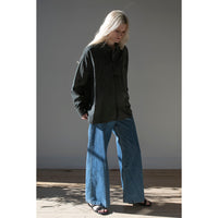 Dopple & Scent Dobby Check Oversized Shirt in Charcoal