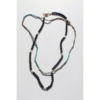 Beatrice Valenzuela Onyx & Pearl Necklace