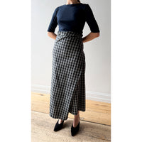 6397 Draped Wrap Skirt in Black