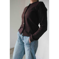Flore Flore Poppy Cardigan in Choco Plum