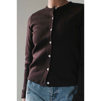 Flore Flore Poppy Cardigan in Choco Plum