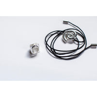 Nomia Spiral Cord Necklace in Silver
