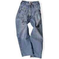 Proche Upcycled Front Pleat Denim