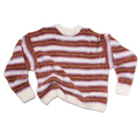 Sayaka Davis Fuzzy Striped Sweater in Stripes