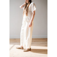 Apiece Apart Bari Cropped Trouser in Cream