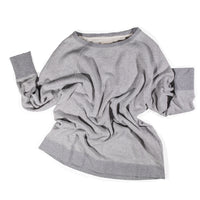 JUDITH Long Boatneck in Vintage Heather Grey