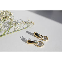 Leigh Miller Loop Hoops in Brass