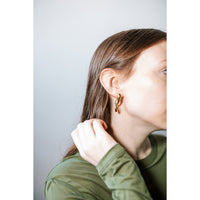 Leigh Miller Loop Hoops in Brass