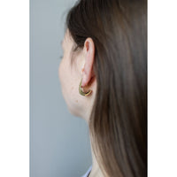 Leigh Miller Mini Piana Hoops in Sterling Silver