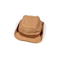Mature Ha Boxed Hat in Bronze Gold x Orange Brown