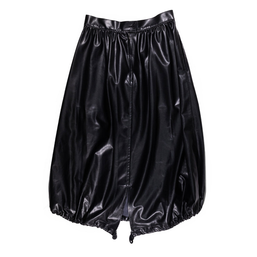 Sayaka Davis Vegan Leather Balloon Skirt in Black