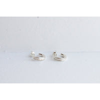 Ursa Major Fluted Hoops in Polished Sterling Silver
