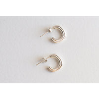 Ursa Major Fluted Hoops in Polished Sterling Silver