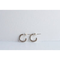 Ursa Major Fluted Hoops in Polished Sterling Silver