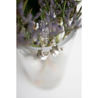 Sapir Bachar Mini Vessel Hoops in Sterling Silver
