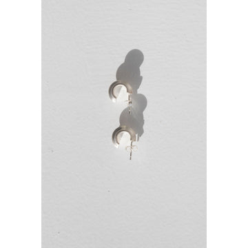 Sapir Bachar Mini Vessel Hoops in Sterling Silver