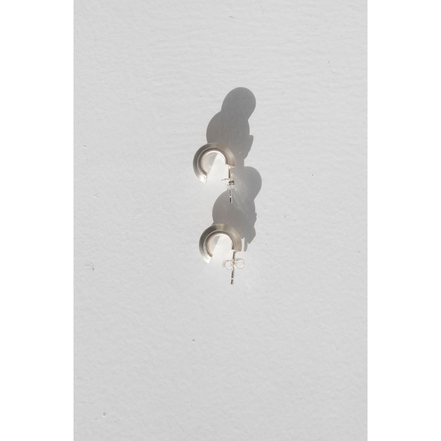 Sapir Bachar Mini Vessel Hoops in Sterling Silver