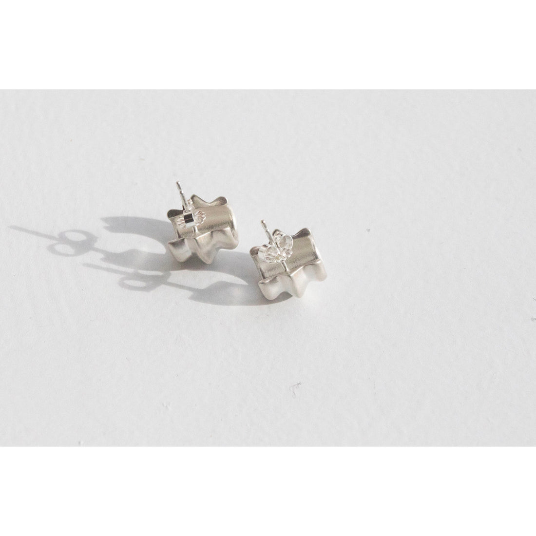 Sapir Bachar Vessel Huggies in Sterling Silver