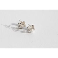 Sapir Bachar Vessel Huggies in Sterling Silver