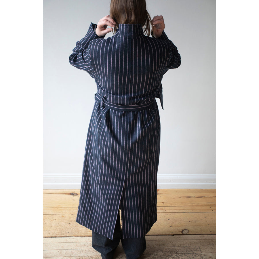 Henrik Vibskov Evening Coat in Pinstripe