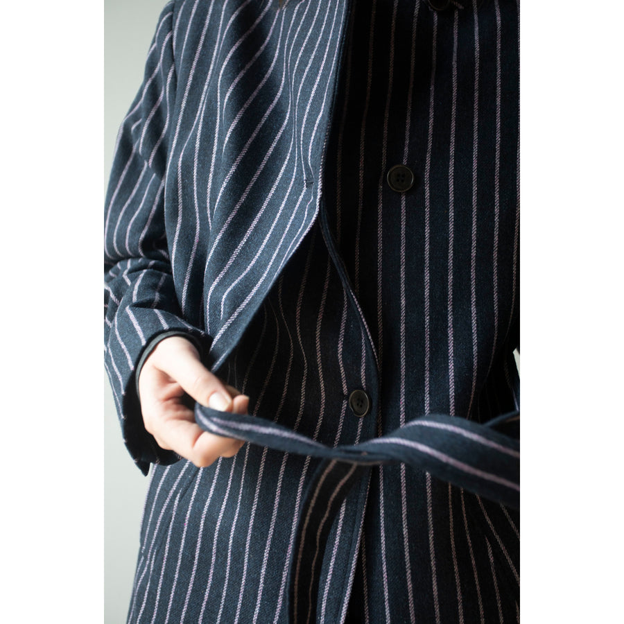 Henrik Vibskov Evening Coat in Pinstripe