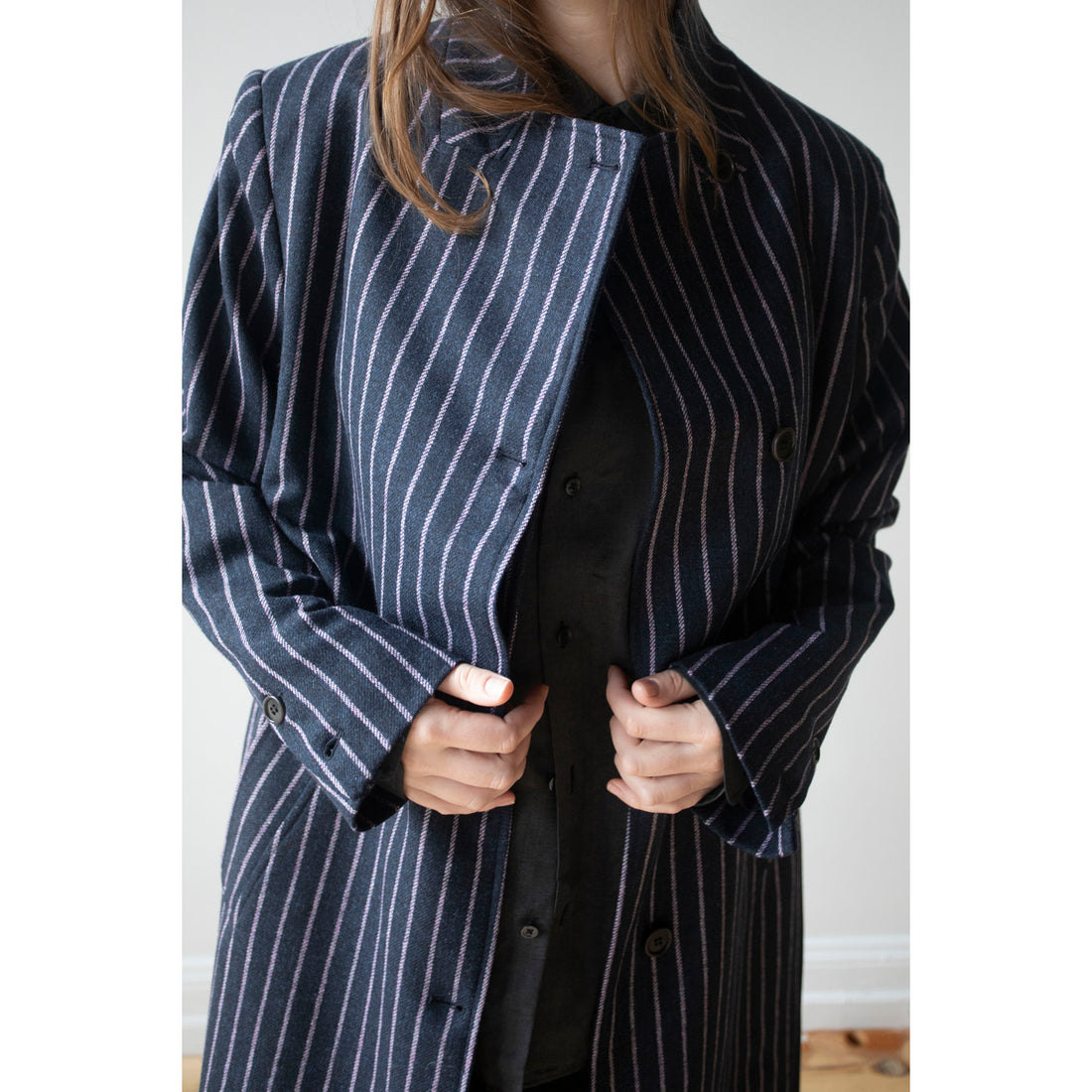 Henrik Vibskov Evening Coat in Pinstripe
