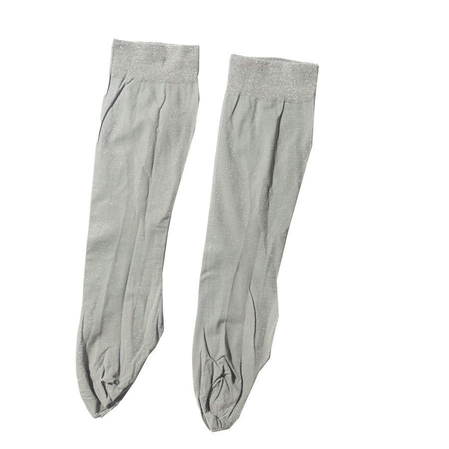 Swedish Stockings Ines Shimmery Socks in Light Grey