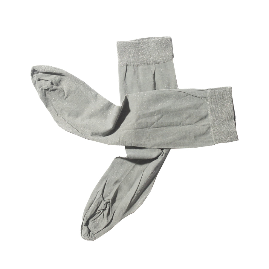 Swedish Stockings Ines Shimmery Socks in Light Grey