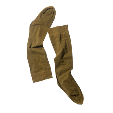 Swedish Stockings Ines Shimmery Socks in Olive Green
