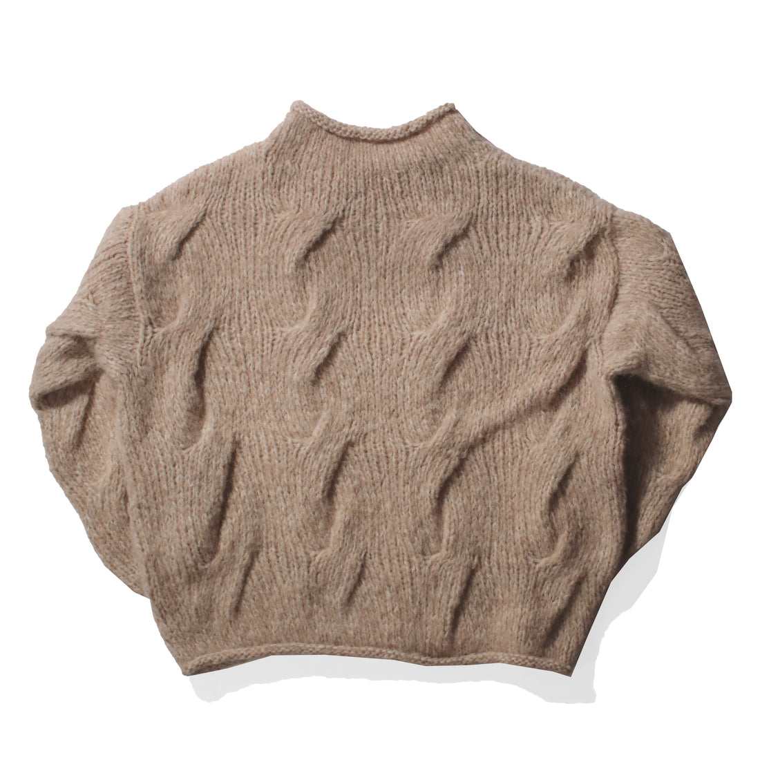 Lauren Manoogian Handknit Cable Rollneck in Husk