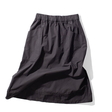 MHL. Patch Pocket Skirt in Slate Blue Washed Cotton Poplin