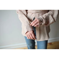 Hope Twisty Shirt in Airy Pink Check