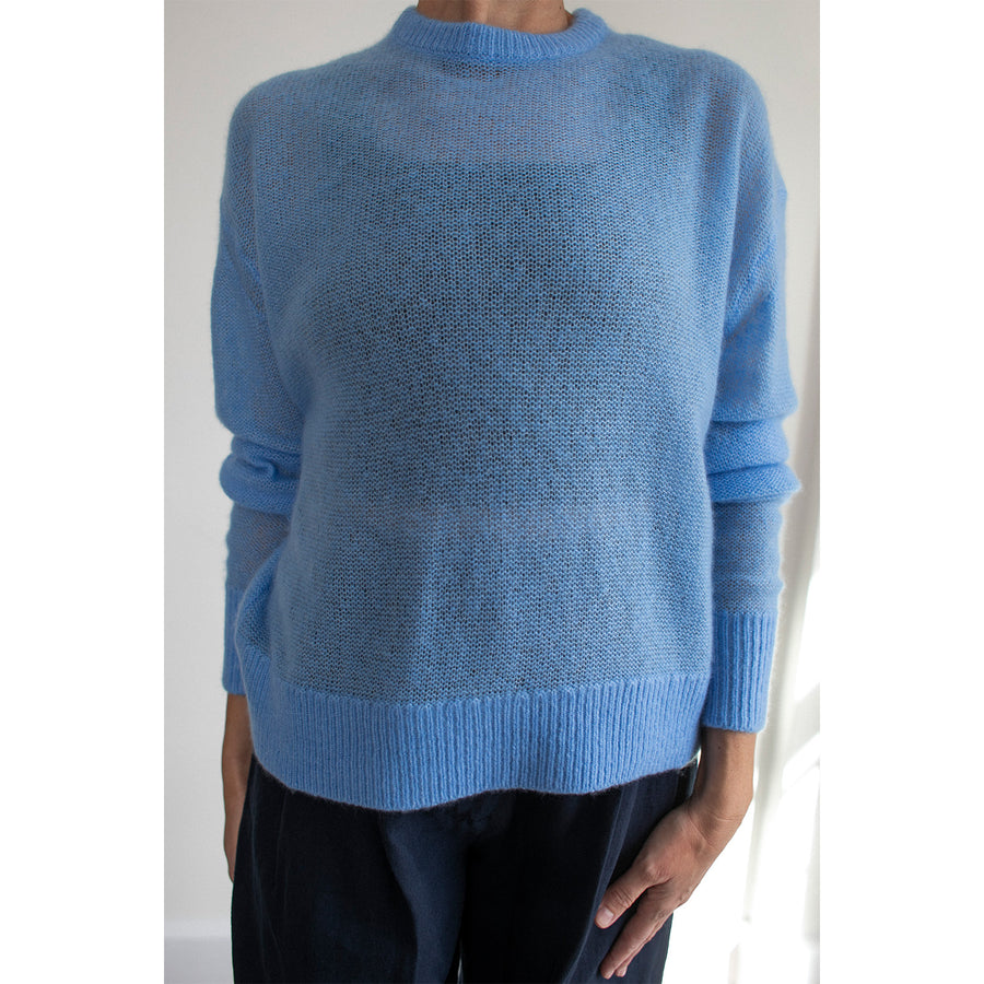 Apiece Apart Softest Tissue Weight Sweater in Cornflower