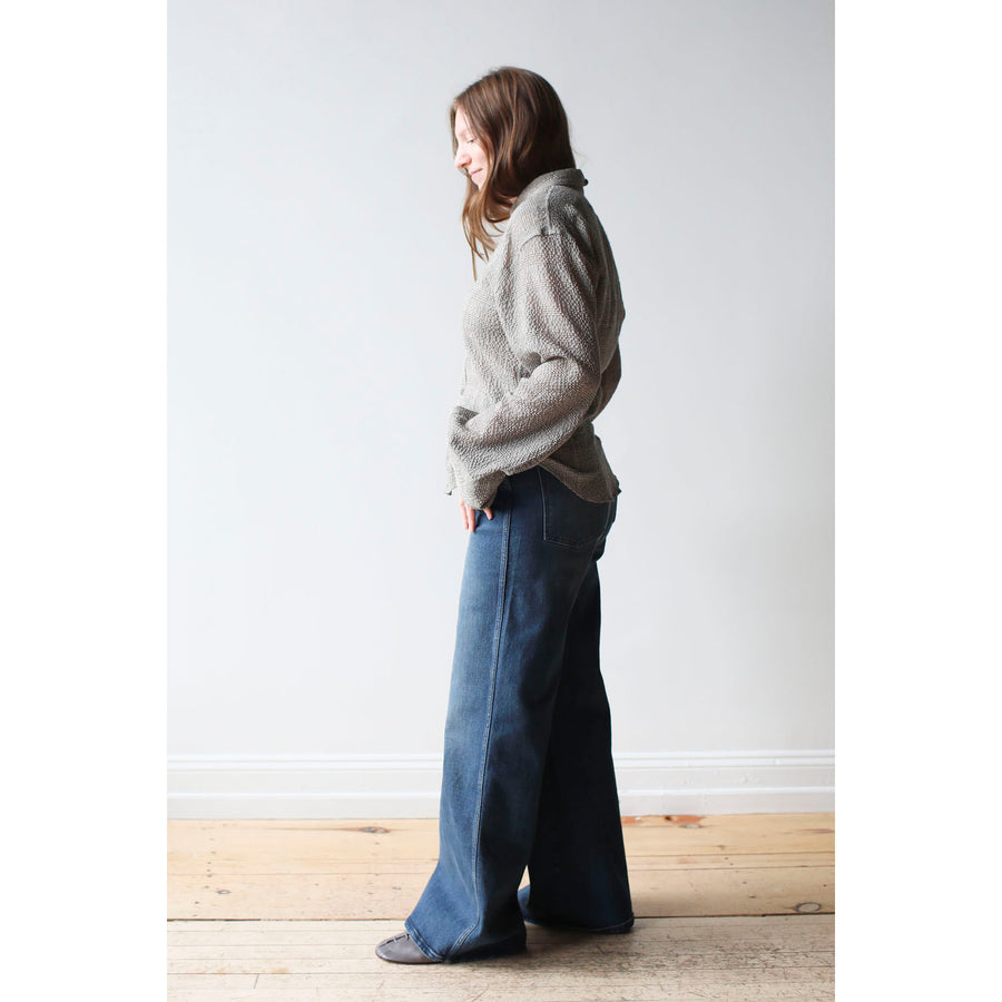 Hope Shape Shirt in Crinkled Grey Check