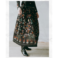 Anntian Wool Jersey Skirt in Print 3B-Boiled Wool