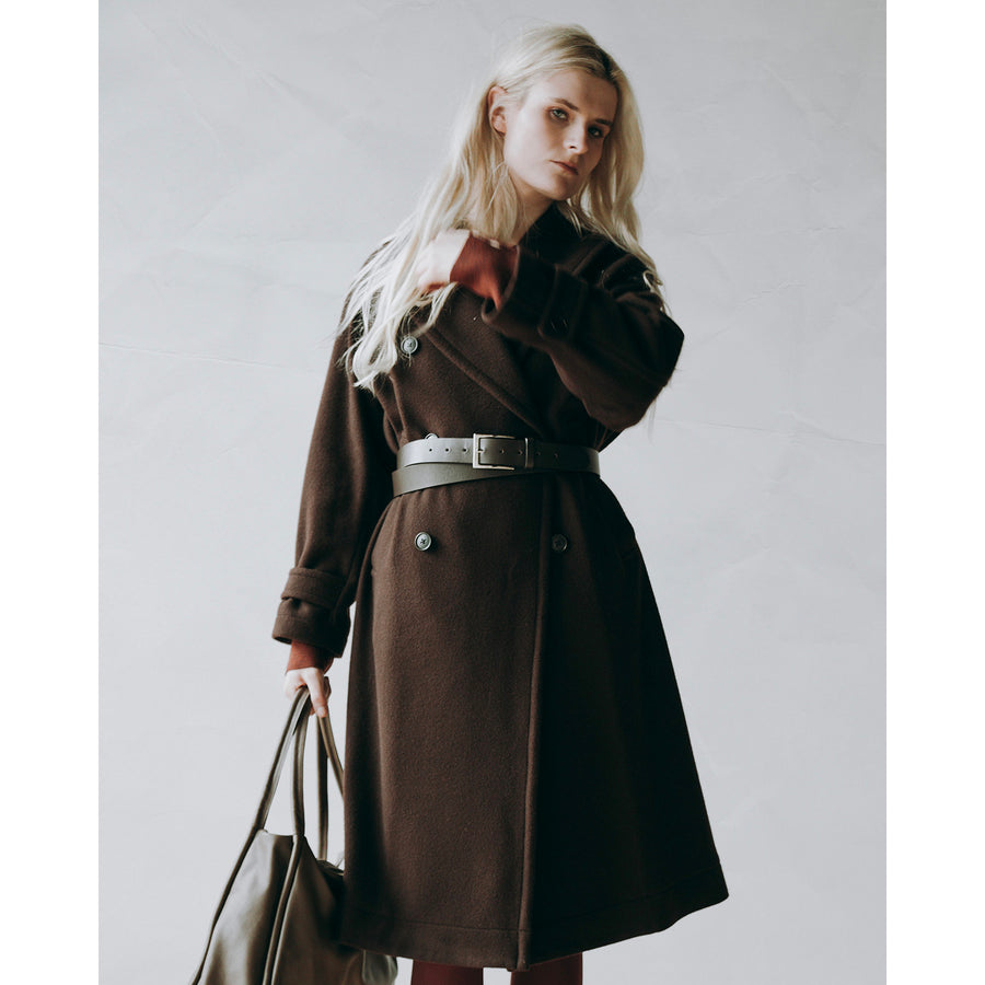 Sayaka Davis Combo Ribbed Polo in Rust x Navy