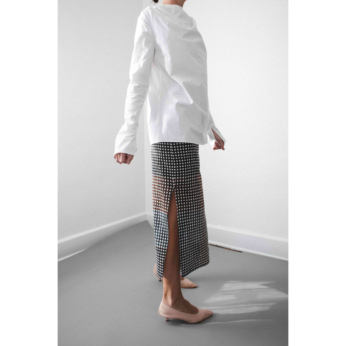 Kallmeyer Penelope Draped Blouse in White