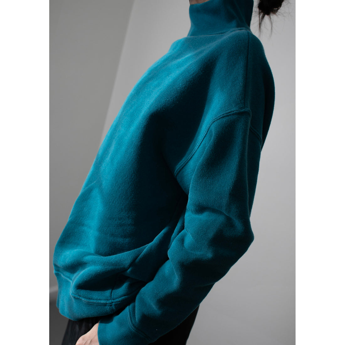 JUDITH Oversized Mockneck in Vintage Juniper