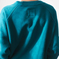 JUDITH Boxy Raglan Crew in Vintage Juniper