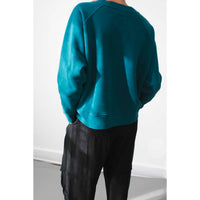 JUDITH Boxy Raglan Crew in Vintage Juniper