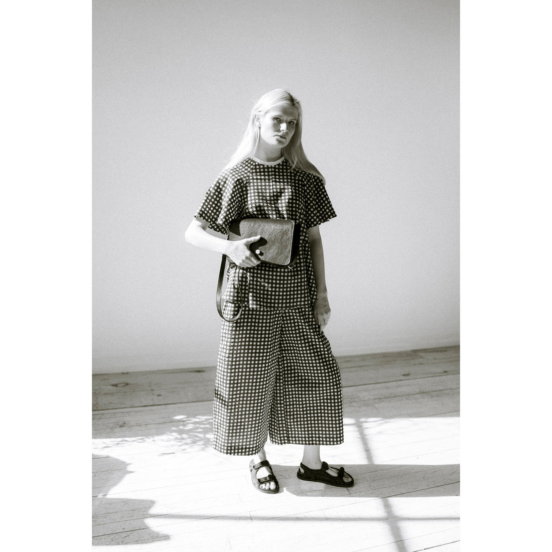 Fabiana Pigna Gaul Pant in Blue Gingham