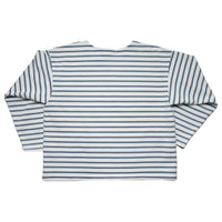 Ichi Antiquités Stripe Pullover in White x Blue