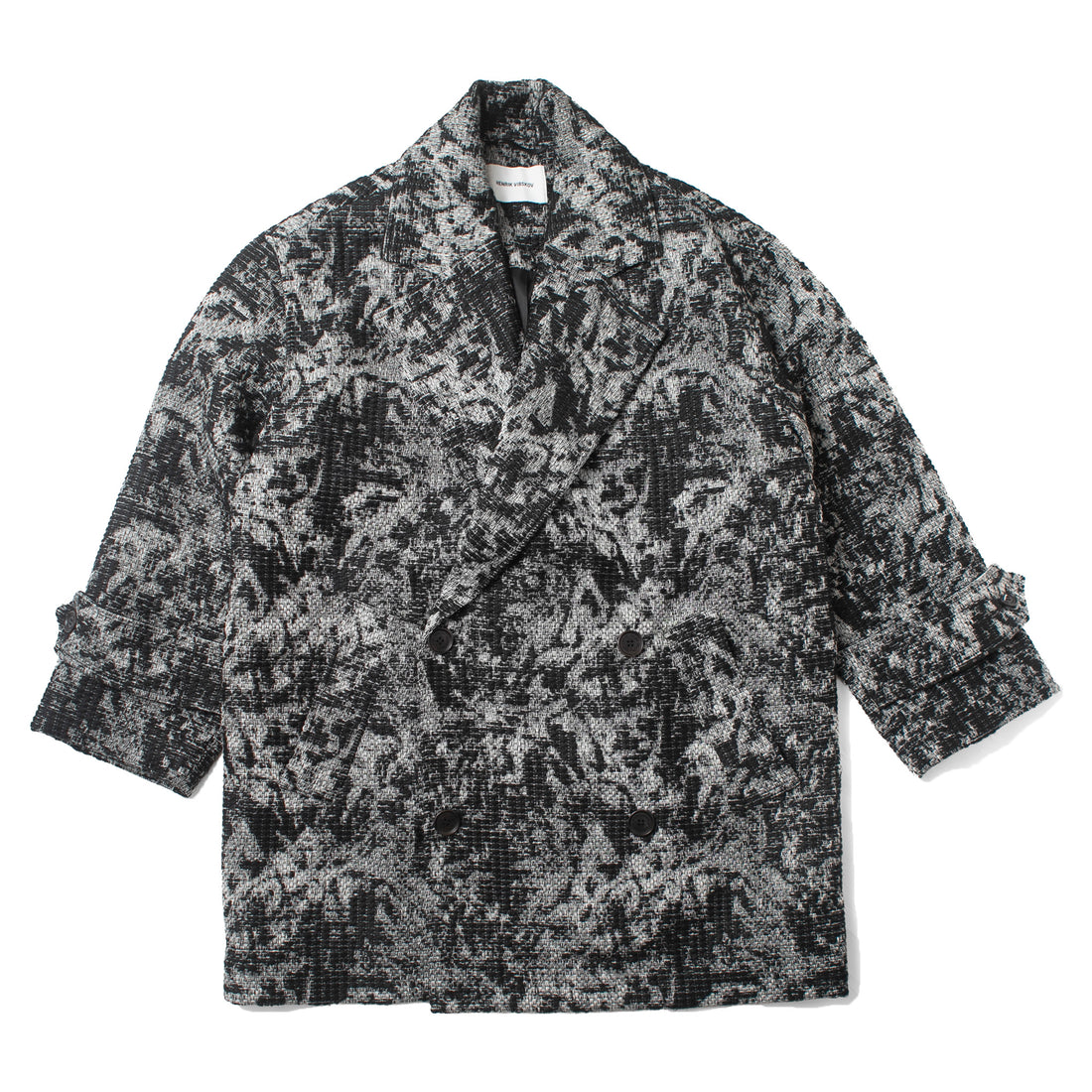 Henrik Vibskov Dimout Coat in Black 3D White
