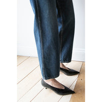 Le Monde Béryl Babouche Kitten Heel in Black