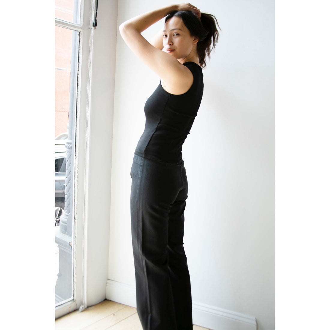Jesse Kamm Les Deux Pants in Black Lacquer