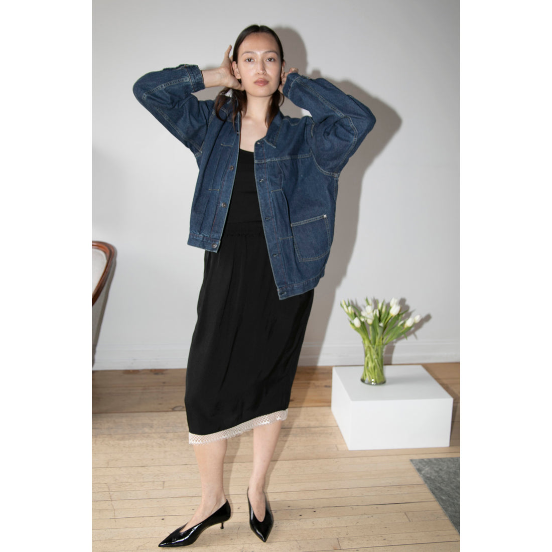 Chimala Unisex Amoskeag Selvedge Denim Short Jacket in Dark Wash